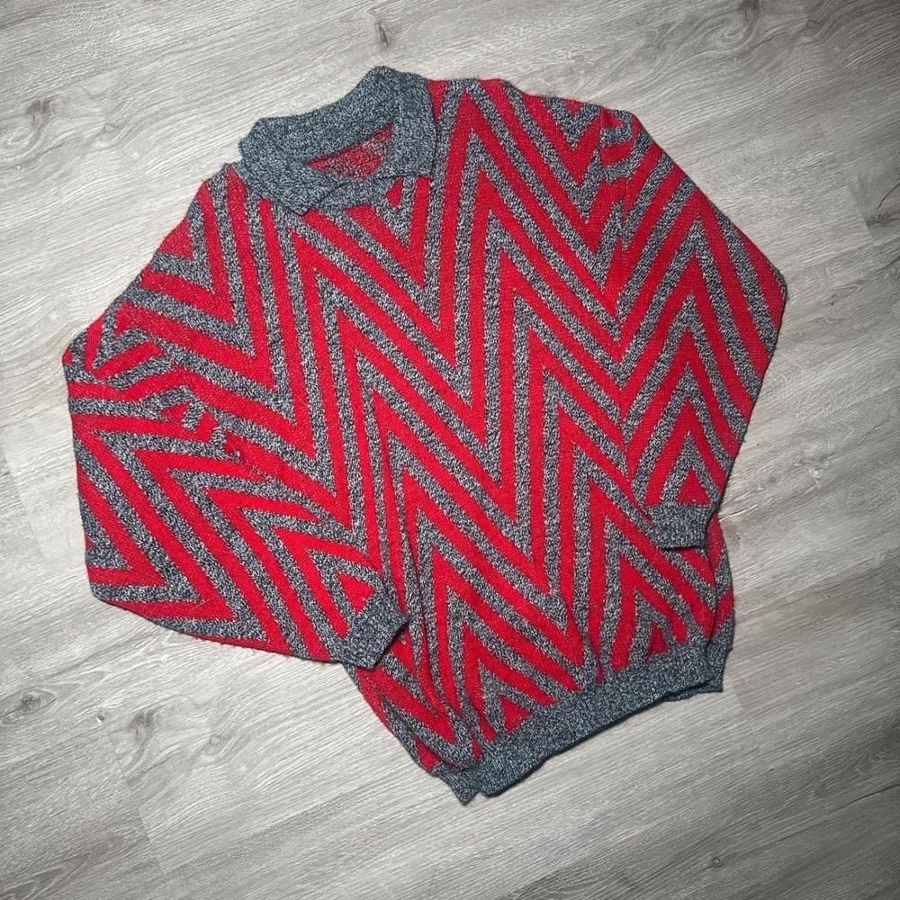 Vintage 90's collared woman's knitwear sweater pullover top